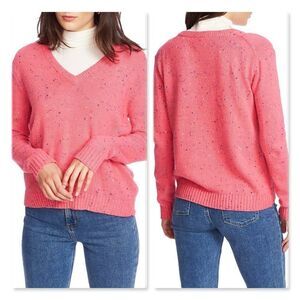 Court & Rowe Nep Flecked V-Neck Sweater